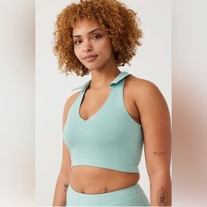 Outdoor Voices Warmup Collared Crop Top, NWT, Size Small